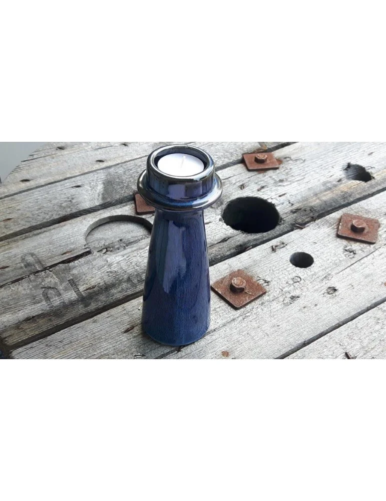 Kerzenständer Kerzenhalter Teelichthalter dunkelblau blau 13274