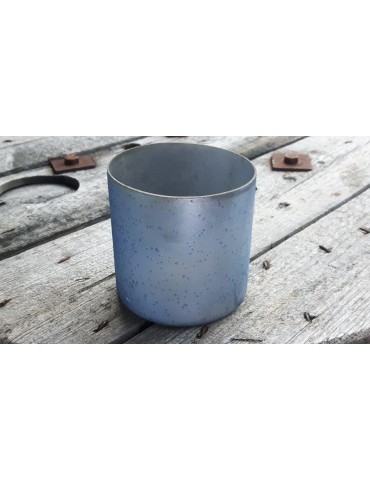 Teelicht Teelichtglas Kerzenständer Glas bleu blau matt Vintage 13645