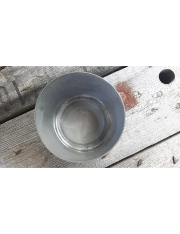 Teelicht Teelichtglas Kerzenständer Glas bleu blau matt Vintage 13645