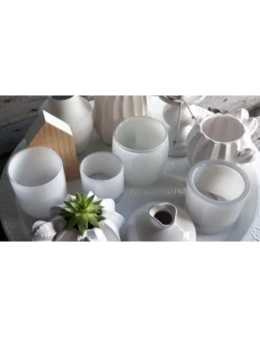 Kakteen Topf Keramik Porzellan weiß White groß...