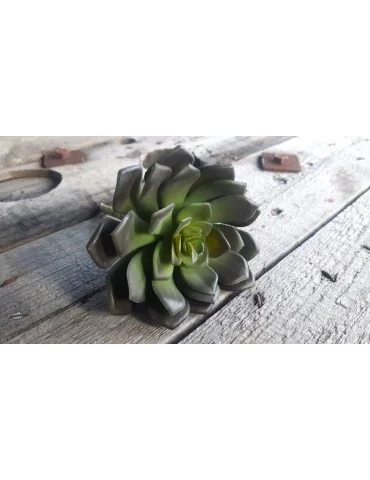 Kunst Sukkulente Deko Kunststoff dunkelgrün...