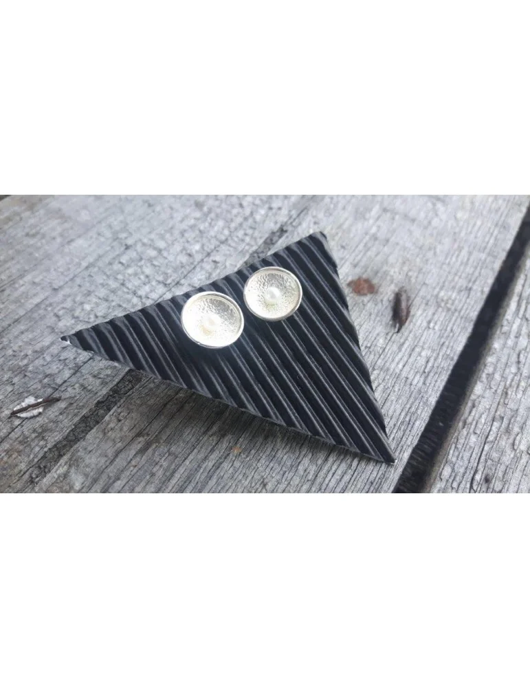 Bijoux Damen Modeschmuck Ohrringe Ohrstecker silberfarben Perle rund OA3124