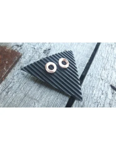 Giuno Damen Modeschmuck Ohrringe Ohrstecker kupfer farben rose rund EX4256