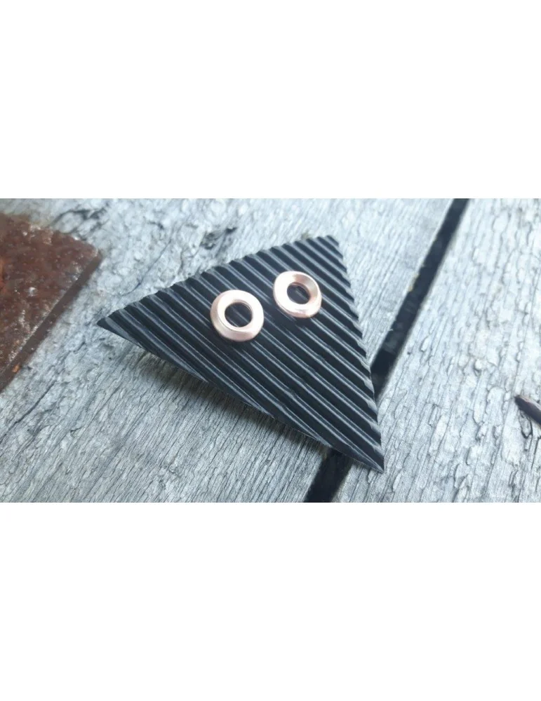 Giuno Damen Modeschmuck Ohrringe Ohrstecker kupfer farben rose rund EX4256