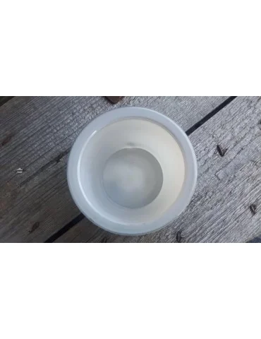 Teelicht Teelichtglas Kerzenständer Glas hellgrau milchig  11324