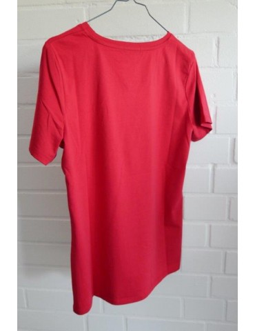 C & S Shirt kurzarm rot schwarz LOVIN mit Baumwolle