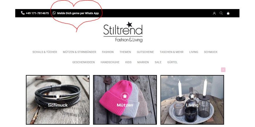 Neue Startseite im Stiltrend Online Shop