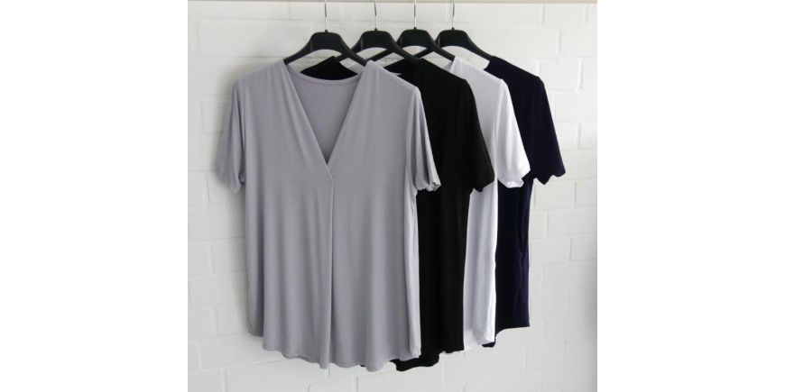 Basic Shirts mit Viskose