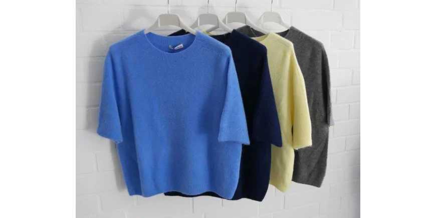Kuschelige Kurzarm-Pullover mit Alpaka