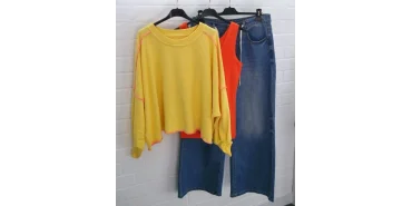 Frühlings-Trend: Gelber Oversize-Sweater & Wide Leg Jeans