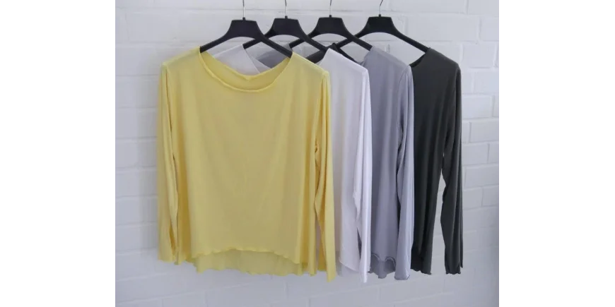 Basic Shirts mit Wellensaum in neue Farben 