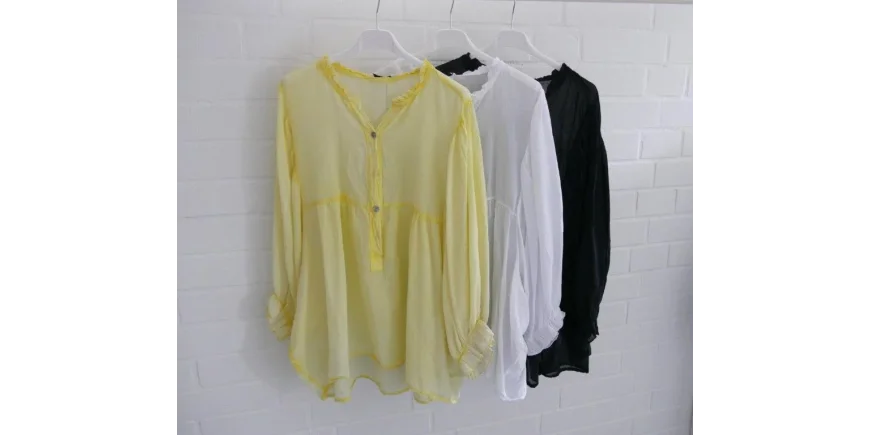 Transparente Blusen mit Fledermausärmeln