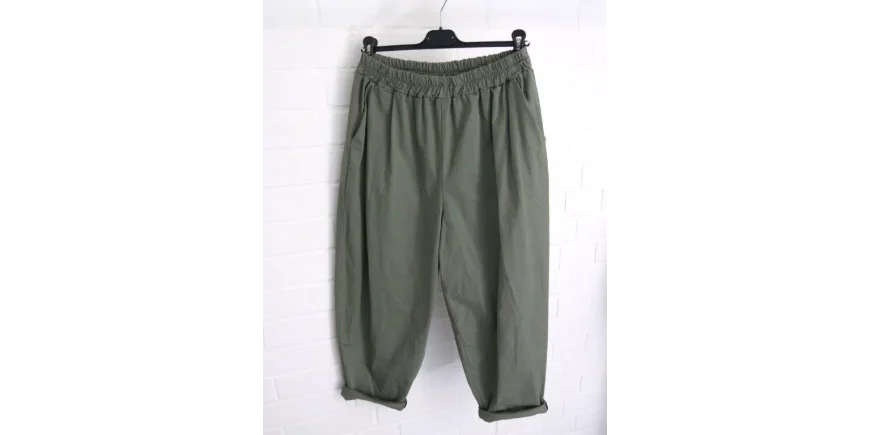 Leichte Stoffhose in Oliv – neu & bequem