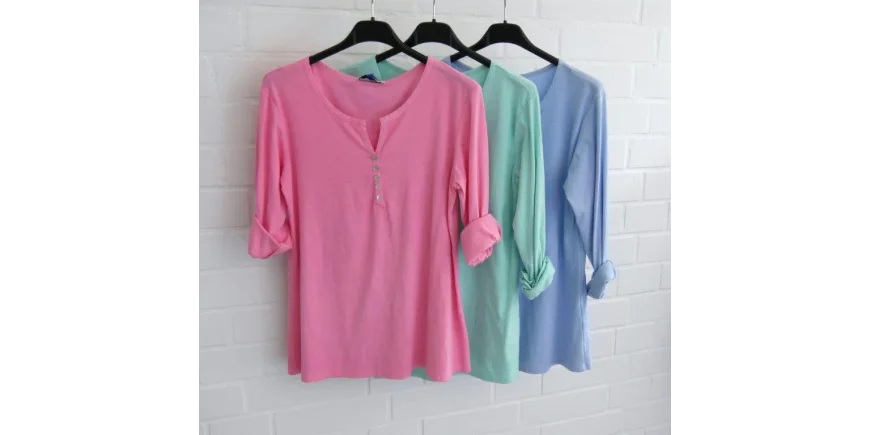 Pastell-Liebe: Neue Shirts mit Knopfleiste da!