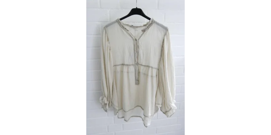 Bluse mit Fledermaus Ärmel neu in beige