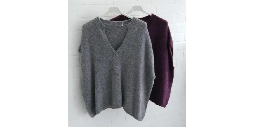 Trend-Look: Flauschige Strickpullunder mit V-Ausschnitt