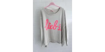 Statement-Look: Beiges-Sweatshirt mit Neon-Print